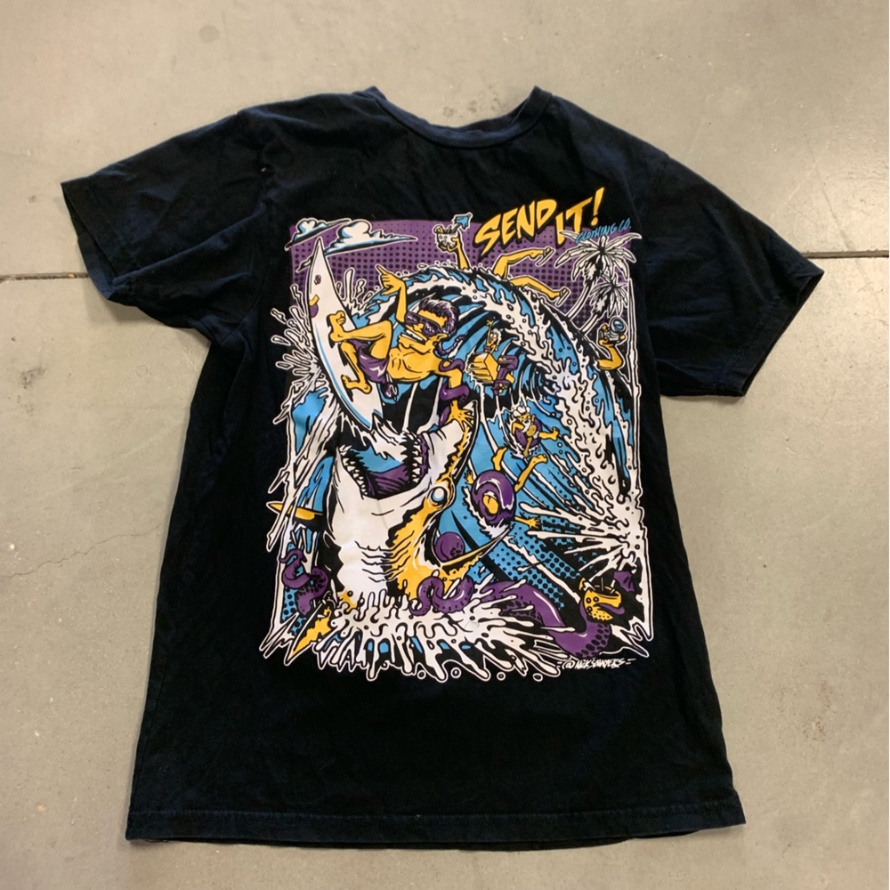 Send it black graphic tee